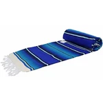 Traditional Mexican Blanket Striped Blue White Ocean Serape Baja Xl. Fixed Price $28.95.