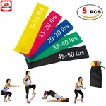 Resistance Bands Loop Set Of 5 Exercise Workout Crossfit Fitness Yoga Booty Band. Fixed Price $7.99.