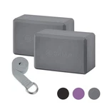 Yoga Block Strap Combo Set 2 Grey Pilates Props Gaiam Model 05-62962 Help Extend. Fixed Price $35.99.