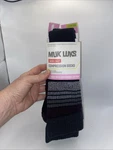 2 Pair Muk Luks Wide Calf Nylon Knee-high Compression Socks 6-10. Fixed Price $23.99.