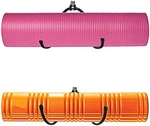 Wall Mount Yoga Mat Foam Roller And Towel Rack Hooks , Exercise Storage. Fixed Price $19.44.