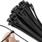 18 Inch Recoverable Reusable Zip Ties, 100pcs Black Outdoor 120 Lb. Ca. Fixed Price $27.95.