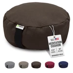 Natural Hemp Zafu Meditation Pillow - Organic Buckwheat Fill Zen Yoga. Fixed Price $110.99.