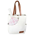 Designer Pickleball Bags For Women Canvas & Vegan Leather Pickle Ball Tote .... Fixed Price $64.62.