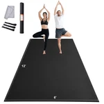 Exercise Mat 12x6ft 7mm Extra Thick Non Slip High Density Yoga Black Vevor Large. Fixed Price $259.99.