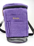 Yarn Craft Tote Bag In Purple Expandable Height Durable Canvas Many Pockets, New. Fixed Price $29.99.