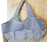 New Yijili Large Canvas Bag. Gray Pockets Tote Yoga Beach Dance. Fixed Price $27.44.