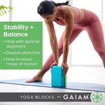 Gaiam Yoga Block - Supportive Latex-free Eva Foam Soft Non-slip Surface With B. Fixed Price $18.76.