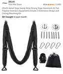 Zelus Yoga Swing Black Retractable Buckles Kit W/ Straps, Hooks, Bag. Fixed Price $35.00.