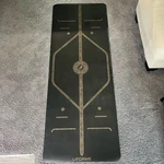Liforme Black Gold Travel Yoga Mat Non Slip Alignment Foldable W/ Carrying Case. Fixed Price $69.99.