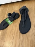 Sanuk New Women S Yoga Sling 2 Black Dark Heathered Grey Sz 8. Fixed Price $10.20.