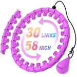 Jkshmyt Weighted Hula Circle Hoops For Adults Weight Loss, 58 Inch, Purple. Fixed Price $36.26.