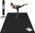 Cambivo Large Yoga Mat, Extra Thick Workout Mats For 6' X 4' 8 Mm, Black. Fixed Price $90.22.