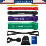Tomshoo 5pcs Pull Up Assist Bands Set For Full Body Workout And Resistance A4c3. Fixed Price $31.59.
