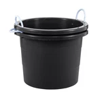 United Solutions 2 Pack 19 Gallon Rope Handle Tub, Plastic Storage Bucket, Black. Fixed Price $67.99.