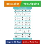 Yoga Poster - Poses For Beginners And Experts Mat Exercise Home Gym Workout Ac. Fixed Price $23.39.