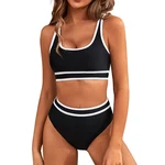Women's High Waisted Bikini Sets Sporty Two Piece Swimsuits Color Block Cheeky H. Fixed Price $34.99.