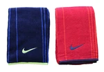 Nike Striped Jacquard Towels 2 Pack Large Midnight Navy & Gym Red. Fixed Price $19.95.