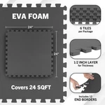 Stalwart Foam Mat Floor Tiles Interlocking Eva Padding Soft Flooring Gray. Fixed Price $33.94.