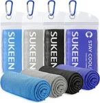Sukeen 4 Pack Cooling Towels (40"x12"), Neck Wraps, Ice Towel, Soft. Fixed Price $16.99.
