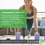 Gaiam Beginner's Yoga Starter Kit Set - Mat, Brick, 6ft Strap. Fixed Price $52.29.