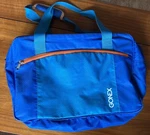 Gonex Gym Bag Duffle Blue 3 Pocket 16x10x6 Retro Color Pattern Travel Carry On. Fixed Price $10.00.