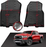 Torcia 3d Rubber Truck Floor Mats Front For 2019-2024 Dodge Ram 1500. Fixed Price $89.00.
