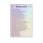 Amzposterln Names Of God Poster Christian Knowledge Bible Verse Canvas Art Ae.... Fixed Price $23.66.