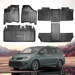 Floor Mat 3 Rows Fit For Sienna 2013-2020 Cargo Trunk Liners All Weather Blac.... Fixed Price $342.15.