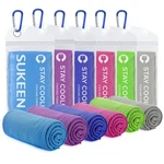 Sukeen Cooling Towel 40" X 12", Blue/purple/dark Blue/pink/green/grey. Fixed Price $45.12.