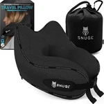 Travel Pillow Memory Foam Neck Support Cushion Jet Black Small Snugl. Fixed Price $61.80.