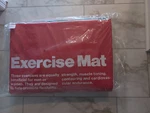 Vintage Double Sided Yoga Exercise Mat 72" X 24" Red Blue Exercises Printed. Fixed Price $20.99.