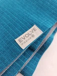 Gaiam Evolve Non-slip Yoga Mat Towel 24x68in Polyester Rubberbacked Blue. Fixed Price $9.00.