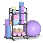 Home Gym Storage Rack Exercise Equipment Organizer For Yoga Mat Dumbbell. Fixed Price $75.63.