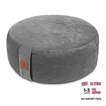 Round Velvet Meditation Pillow D=13"/16" H=5.5" Yoga Bolster 13" Light Grey. Fixed Price $41.38.