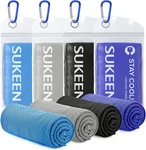 Sukeen 4 Pack Cooling Towels (40"x12"), Neck Wraps, Ice Towel, Soft Brea. Fixed Price $15.94.