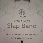Gaiam Yoga Mat Strap Slap Band Roll Secure Clasp Fit Most Travel 20x1.5" Black. Fixed Price $8.00.
