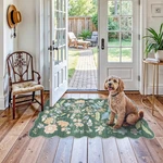 3x6 Non Slip Washable Kitchen Runner Rug - Floral Scalloped Wide Carpet Runne.... Fixed Price $48.52.