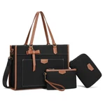 Keyli 3pcs Laptop Bag For Women,15.6 Inch Canvas Tote Work Bags Large Bus.... Fixed Price $48.49.