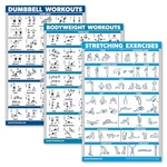 Palace Learning Quickfit 3 Pack - Dumbbell Workouts + 18" X 24", Laminated. Fixed Price $26.02.