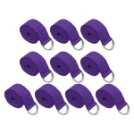 Patikil Yoga Strap For Stretching 6 Feet, 10pcs Cotton Belt Dark Purple. Fixed Price $26.50.