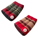 Thai Floor Cushion Kapok Pillow Meditation Yoga Headrest Handmade X 2 Pattern. Fixed Price $93.00.
