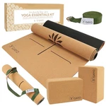 Y O Gayo Premium Cork All-in-one Yoga Essentials Kit -large Mat 5mm.... Fixed Price $134.22.