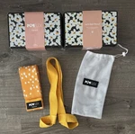 Popflex Set Of 2 Yoga Blocks, Medium Fitness Band And Mat Carry Strap. Fixed Price $45.00.