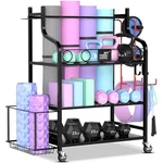 Mythinglogic Yoga Mat Storage Racks For Home, Gym Rack Dumbbells Kettlebe.... Fixed Price $217.44.