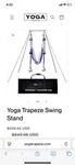 Yb Yoga Body Practice Is Everything Swing Trapeze & Stand New In Box. Fixed Price $275.00.