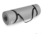 Cap Barbell 1/2-inch High Density Exercise Yoga Mat With Strap 68"x24", Black. Fixed Price $14.99.