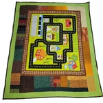 Handmade Lap Throw Quilt Wall Hanging Kids Children Play Town Car Road 46"x56". Fixed Price $65.00.