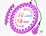 Jkshmyt Weighted Hula Circle Hoops For Adults Weight Loss, 58 Inch, Purple. Fixed Price $19.99.
