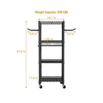 Futassi Home Gym Storage, 3 Tiers Workout Equipment Organizer With Wheels. Fixed Price $69.95.